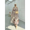 Sare Fashion Waist-Tie Skirt Lined Suit Brown