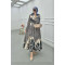 Sare Fashion Waist-Tie Skirt Lined Suit Blue