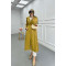 Sare Fashion Waist Tie Hooded Trench Coat Oil Green