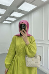 Sare Fashion Waisted Parachute Dress Oil Green
