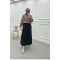 Sare Fashion Elastic Waist Aerobin Skirt Black