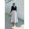 Sare Fashion Elastic Waist Pocket Detailed Skirt Gray