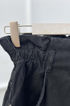 Sare Fashion Elastic Waist Denim Trousers Black