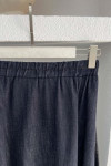 Sare Fashion Elastic Waist Denim Skirt Navy Blue