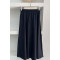 Sare Fashion Elastic Waist Denim Skirt Navy Blue