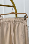Sare Fashion Elastic Waist Jeans Beige