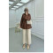 Sare Fashion Elastic Waist Jeans Beige