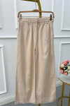 Sare Fashion Elastic Waist Jeans Beige