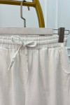 Sare Fashion Elastic Waist Jeans White