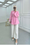 Sare Fashion Elastic Waist Jeans White