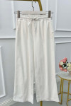 Sare Fashion Elastic Waist Jeans White