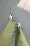 Sare Fashion Elastic Waist Jeans Khaki