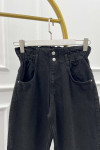 Sare Fashion Elastic Waist Jeans Black