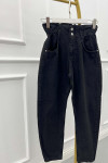 Sare Fashion Elastic Waist Jeans Black