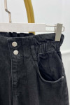 Sare Fashion Elastic Waist Jeans Black
