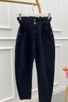 Sare Fashion Elastic Waist Jeans Black
