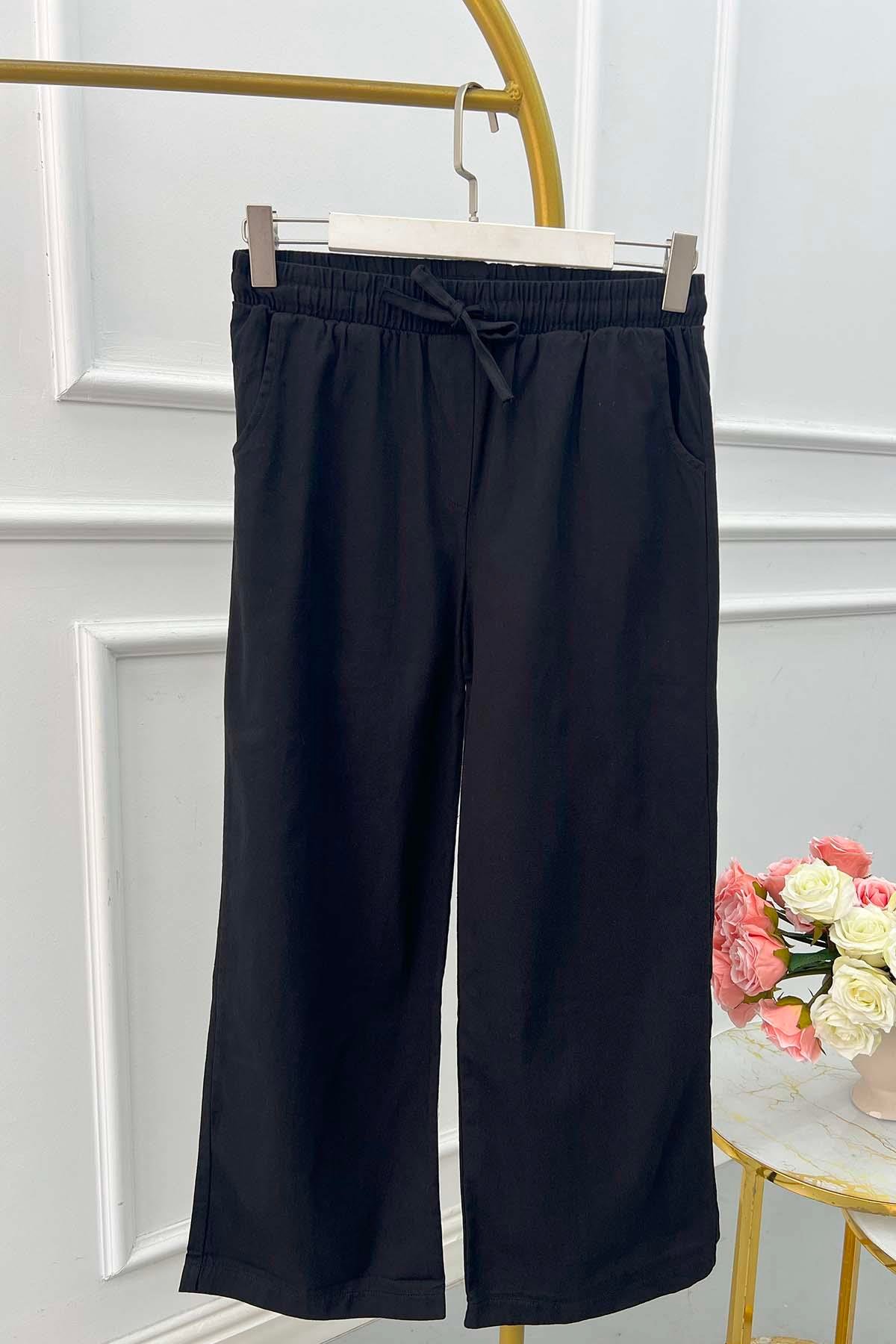 Sare Fashion Elastic Waist Jeans Black