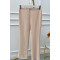 Sare Fashion Elastic Waist Crepe Trousers Beige