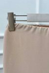 Sare Fashion Elastic Waist Crepe Trousers Beige