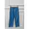 Sare Fashion Elastic Waist Leg Detailed Jeans Blue