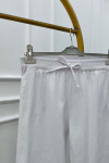 Sare Fashion Elastic Waist Detailed Jeans White