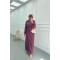 Sare Fashion Tulle Detailed Ankle Jacquard Dress Purple