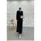 Sare Fashion Crew Neck Knit Dress Black