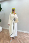 Sare Fashion Self-Tied Scuba Dress White
