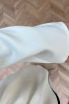 Sare Fashion Self-Tied Scuba Dress White