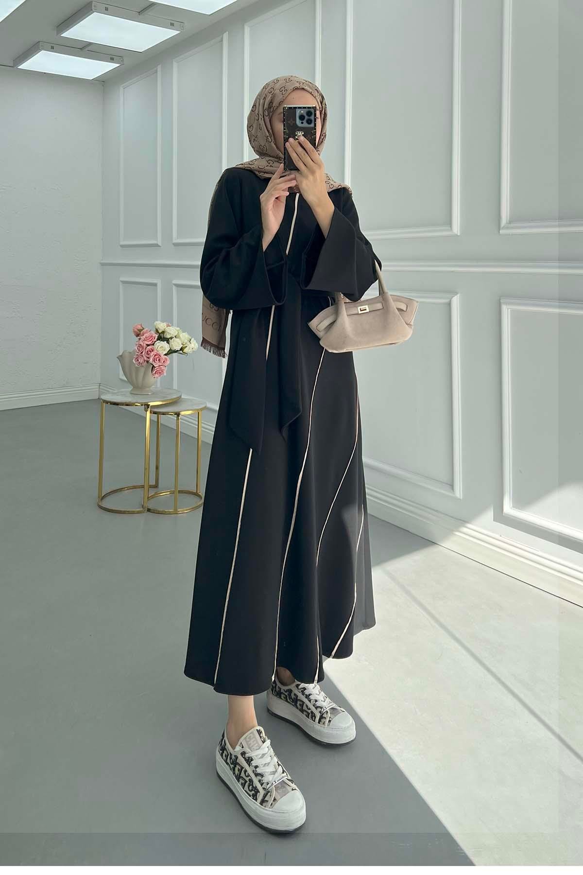 Sare Fashion Oysh Belted Dress in Black