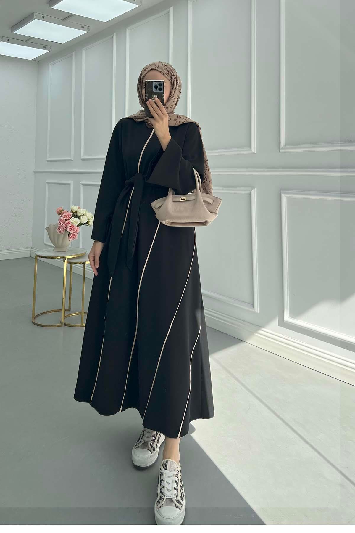 Sare Fashion Oysh Belted Dress in Black