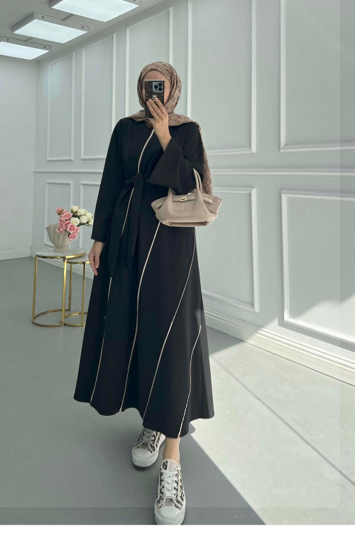 Sare Fashion Oysh Belted Dress in Black