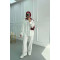 White Piping Trouser Suit