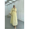 Sare Fashion Poplin Dress with Piping in Butter Yellow