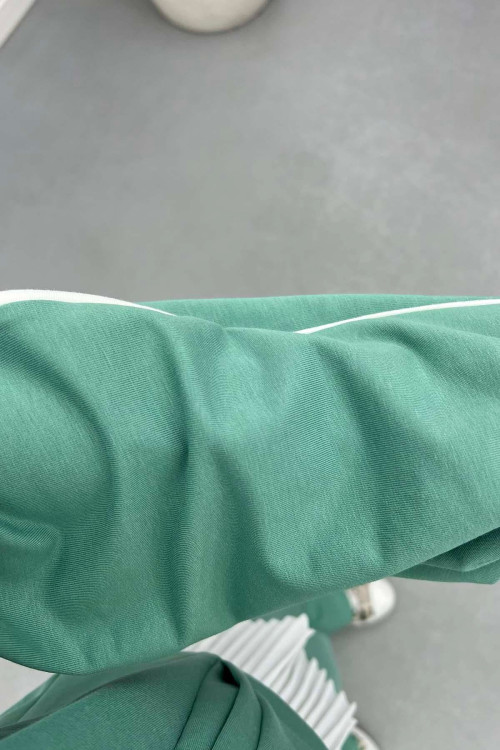 Sare Fashion Piping Sport Zippered Suit Mint Sare Fashion Piping Sport Zippered Suit Mint