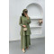 Wide Leg Wrap Suit Soft Green
