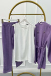 Beaded Three Piece Suit Lilac