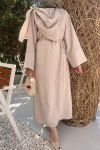 Sare Fashion Belted Dress with Brooch Detail and Stone