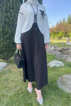Sare Fashion Brooch Kimono Set Black