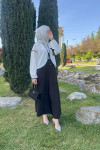 Sare Fashion Brooch Kimono Set Black