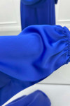 Brooch Satin Dress Saxe Blue