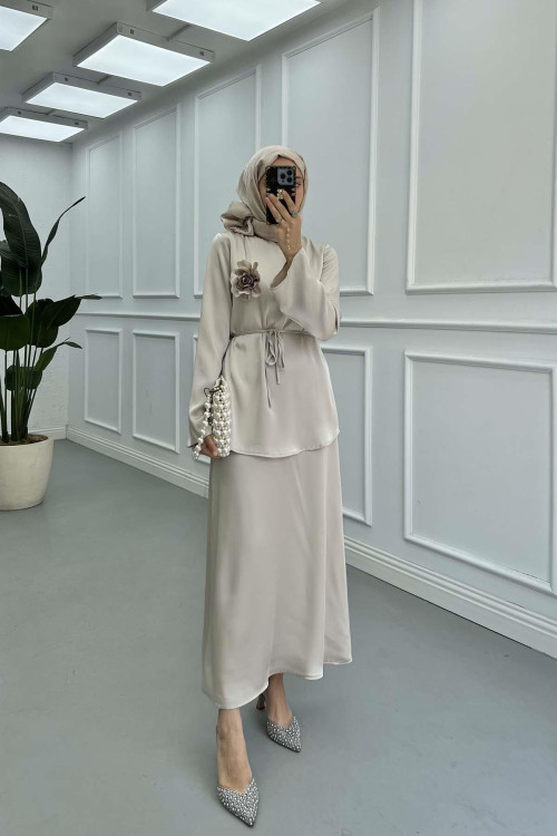 Sare Fashion Brooch Satin Set Stone