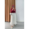Blouse with Gathered Detail Burgundy