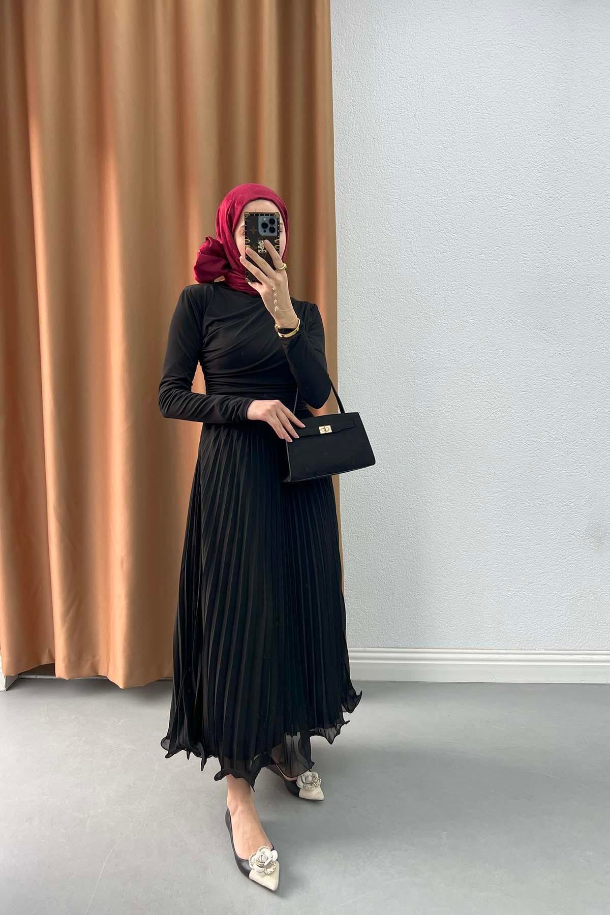 Gathered Detailed Blouse Black