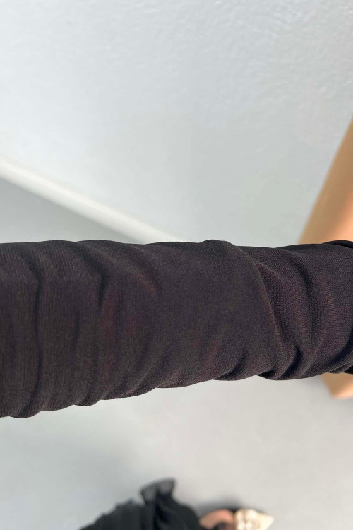 Gathered Detailed Blouse Black