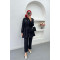 Gathered Pocket Stone Suit Black