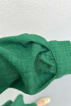 Gathered Pocket Stone Suit Emerald Green