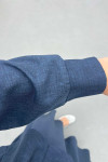 Sare Fashion Pleated Skirt Suit Navy Blue