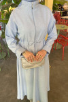Sare Fashion Gathered Skirt Set Blue