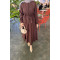 Sare Fashion Pleated Skirt Set Plum